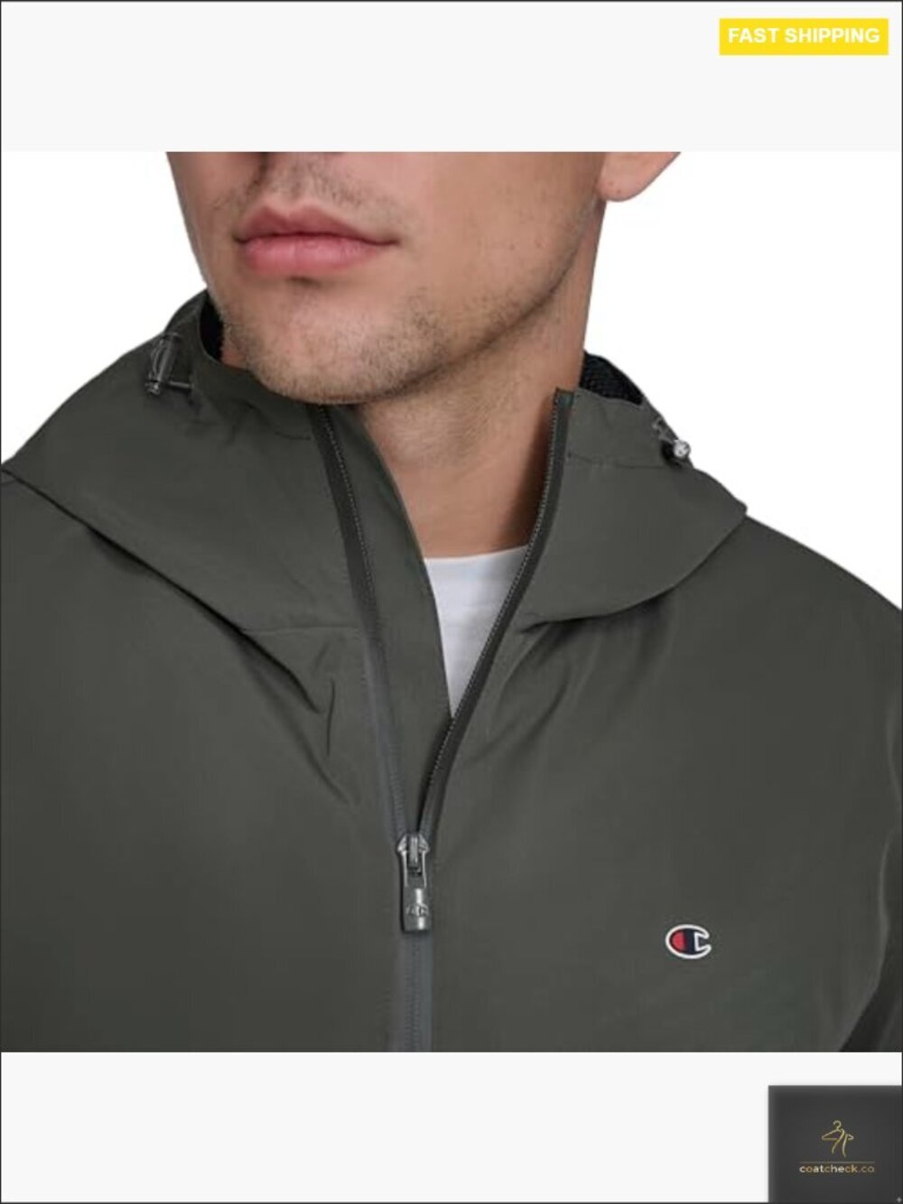 Performance Windbreaker Rain Jacket Hooded Lightweight Breathable Outdoor - Picture 4 of 7
